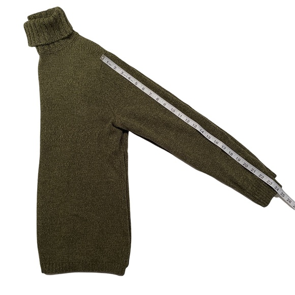 LL Bean Green Turtleneck Sweater Thick - Picture 4 of 5